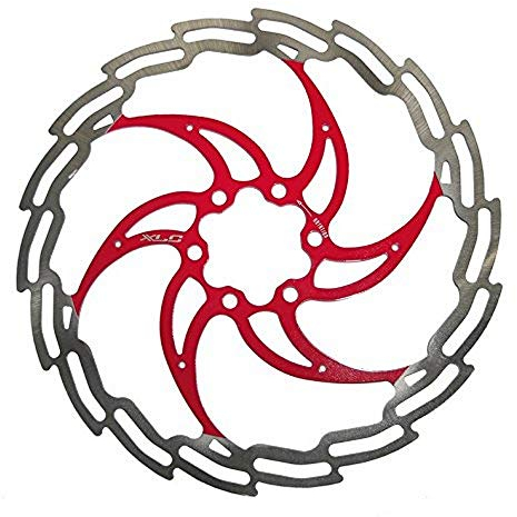 XLC Unisex – Erwachsene Bremsscheibe BR-X02, Silber,Rot, One Size