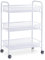 Zeller 17721 Etagen-Rollwagen, Mesh, 43.5 x 26 x 62.5 cm, weiß, 1 - Pack