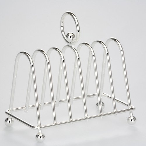 Toast-Ständer Versilbert für 6 Scheiben Toast Silber 13cm Brotständer Serviettenhalter Tisch-Deko