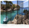 decomonkey Paravent Raumteiler Innen Landschaft Foto 225x172 cm 5 Teilig Beidseitig Room Divider Wall Raumteiler Stehend Trennwand Sichtschutz Spanische Wand Sichtschutzwand Wohnzimmer Holz