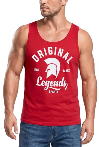 Neverless Gladiator Sparta Fighter Original Legends Streetwear Herren Tanktop Slim Fit
