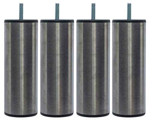 MARGOT 3700527822006 Pacific Cylindre Samoa Lot de 4 Pieds de lit Inox Hauteur 20 cm