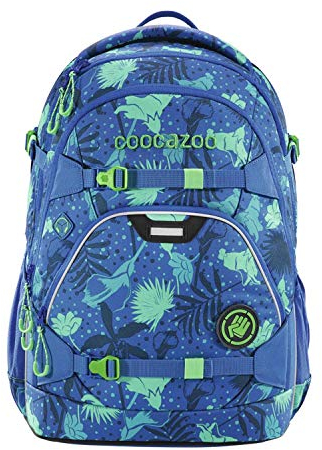coocazoo Schulrucksack ScaleRale Tropical Blue blau-türkis, ergonomischer Tornister, höhenverstellbar mit Brustgurt und Hüftgurt für Jungen ab der 5. Klasse, 30 Liter