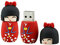 OneSquareCore 16GB Japanese Kimono Girl Shape USB Flash Drives Pen Drive Memoria Flash Stick PenDrives USB Flash Disk Thumb Drive U Disk USB Drive USB (Red)