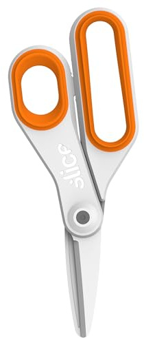 SLICE 10545 | große Schere | Keramik-Sicherheitsklingen | Finger-freundlich | Ergonomische Schere | beidhändig-nutzbar| ideal für Haushalt, Küche, Verpackungen & Basteln