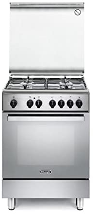 Cucina a gas con forno elettrico, N°4 Fuochi, 60x60 cm, colore Inox DMX64 ED