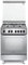 Cucina a gas con forno elettrico, N°4 Fuochi, 60x60 cm, colore Inox DMX64 ED