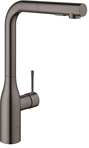 GROHE 30271A00 Essence Dual Spray Pull-Out Kitchen Faucet Hard Graphite (Polished Black)