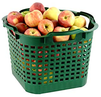 Erntekorb Gartenkorb 25L 3 St. grün Made in Germany, robust, stapelbar, langlebiger Kunststoff