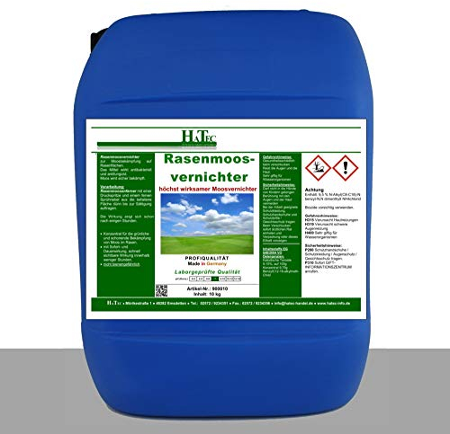 HaTec, Rasenmoosentferner 10-kg, Moosentferner für Rasenflächen