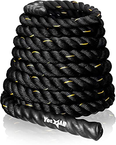 Yes4All WE3N Corde de combat, 38 mm - 9 m Corde d'entraînement, Corde d'exercice Diamètre 38 mm/50 mm Poly Dacron Longueur 9m/12m/15m