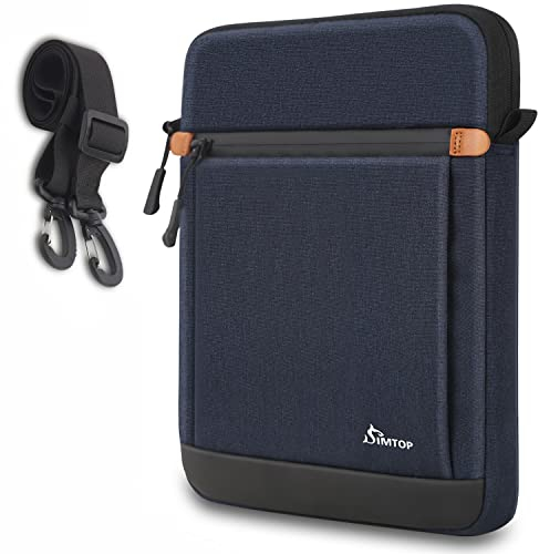 SIMTOP Sacoche pour Tablette 11 Pouces, Sac de Transport avec Bandoulière Compatible iPad air (3ème, 4ème et 5ème Gén) 2018-2025 ipad Pro 11 Sac Polyester Bleu