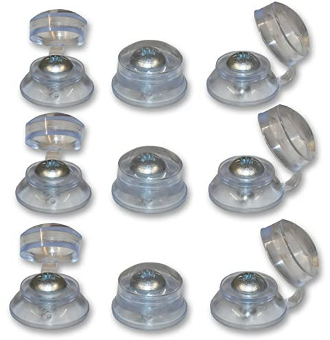 50, Corrugated Roofing Plastic Screw Cover Strap Caps - Clear