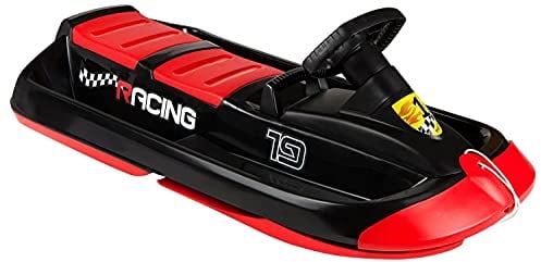 Spiel AG Zweisitzer Schneebob Bob Lenkbob Lenkschlitten 109cm SNO Racing schwarz rot