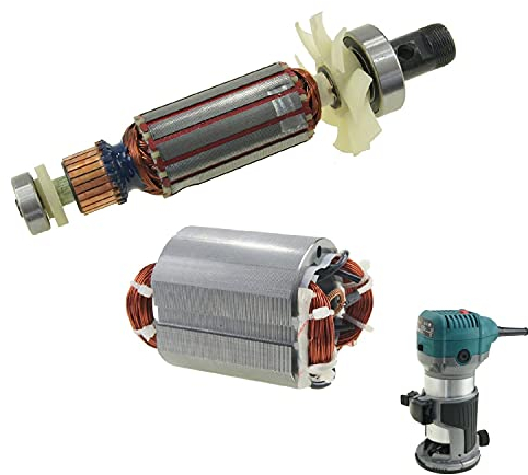 KATSU Trimmer Router Motor Set Ersatzmotor (Rotor, Stator und Lager), reine Kupferdrähte, für 220V KATSU 101748 und MAKITA Elektrische Holz-Handtrimmer-Fräser
