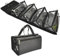 Large Capacity Hanging Eco Polyester Travel Toiletry Bag Makeup Cosmetic Bag 4-in-1 Roll-Up Make Up Storage Organizer with 4 Detachable Removable Carry On Zipper Clear PVC Pouches & Hook