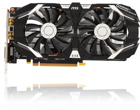 Dpofirs Carte graphique 1060, 6 Go GDDR5 192 bits avec ventilateurs, technologie HDR 4K 8008 MHz avec interface d'affichage HDMI DVI DP (6 Go)