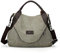 ADITAM Damen Canvas Umhängetaschen Casual Vintage Handtaschen Crossbody Bag Tote Umhängetaschen für Damen Army Green Double The Comfort