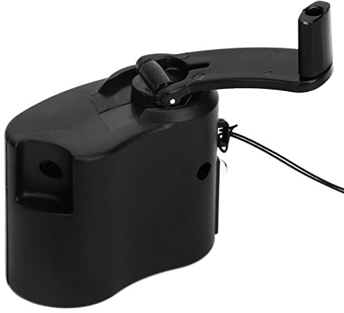 Tragbares USB-Handkurbel-Handy-Ladegerät Not-Hand-Power USB-Ladegerät Power Banks für Outdoor-Wandern Camping (Schwarz)