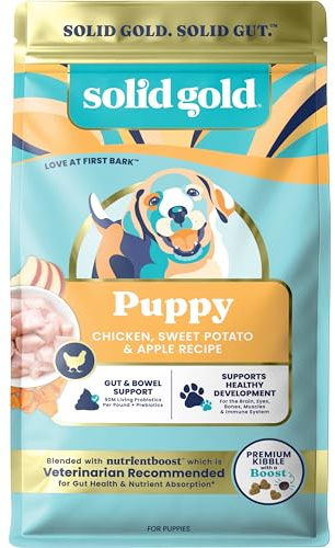 Solid Gold Chicken Dry Puppy Food - W/Real Chicken & Potato - Grain Free & Gluten Free Puppy Dog Food w/Probiotics for Gut Health & Digestion - Healthy Kibble for Puppies - Nutrientboost™ - 3.75 LB