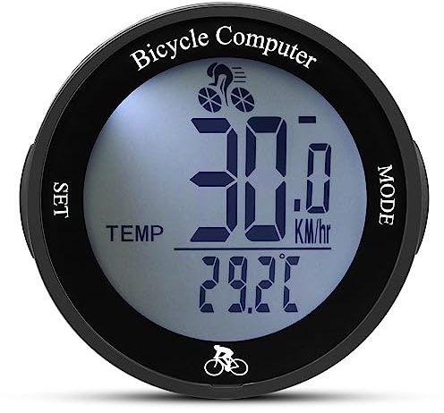Irfora Fahrradcomputer Kabellos, Drahtloser Fahrradcomputer Wasserdichter Fahrrad-Kilometerzähler Multifunktions-LCD-Bildschirm Radfahren Tachometer Mountainbike Tacho,Tacho Fahrrad,Fahrrad Uhr