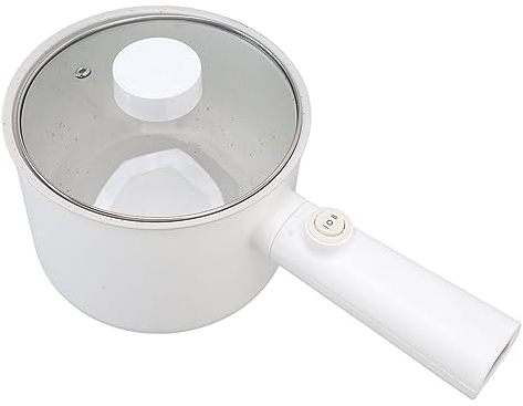 TOPINCN Marmite électrique, Marmite électrique 450 W Portable Grande capacité 1,8 L Revêtement en Céramique pour la Maison pour Casserole pour Friture (Prise UE)