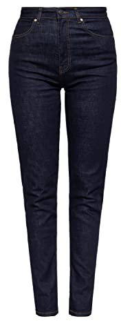 Queen Kerosin Damen Jeanshose High Waist Slim Fit Western-Style 50S Rockabilly Vintage Pants Denim