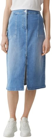 Comma Midi-Rock aus Denim