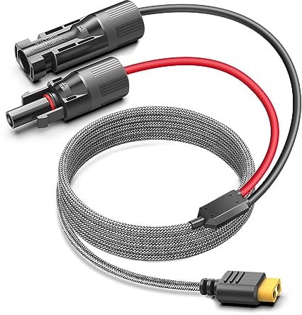 TAIFU 11,5FT Ecoflow Solar auf XT60 Ladekabel Adapter Ladekabel Verbindet Solarpanel 60W, 110W, 160W, 220W, 400W für Tragbares Kraftwerk, Solargenerator XT 60 Stecker Netzteil Ladegerät (3,5M)