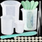 LEOBRO Silikon Messbecher Epoxidharz, 4 Stück Silikonbecher Silikon Messbecher für Harz 400 250 100 50ml Mischbecher, Silikonbecher, für Basteln, Epoxidharz, mit Löffel, Fingerlinge, Pinzette