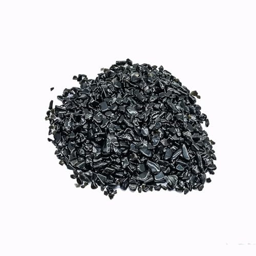VMDEKK Obsidian Chips Stones,Fish Tank Gravel and Healing Crystals Bulk,Decorative Stones for Plant Pots,Tumbled Stone Coloured Garden Stones for Plants,Crafts,Vases Filler, Aquarium Gravel 100g.
