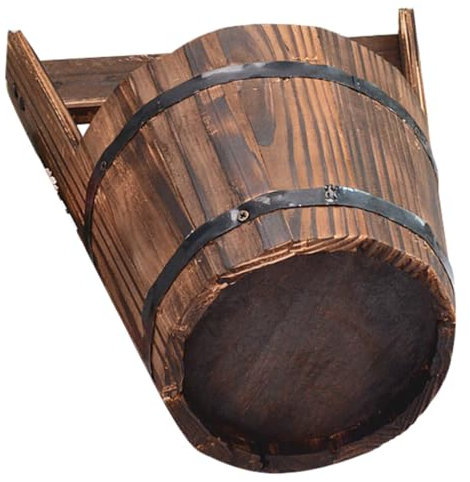 Toddmomy Blumentopf aus Holz für den Innen- und Außenbereich, Pflanzkübel, Bauernhauszaun, Blumeneimer für Balkon, Garten, Hof, Dekoration, hängende Pflanzgefäße
