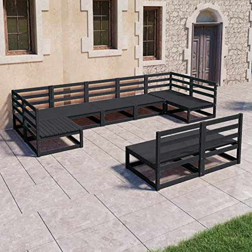 Homgoday 9-teiliges Garten-Lounge-Set aus massivem Kiefernholz, Gartenmöbel-Set, Terrasse, Outdoor, Hof, Terrasse, Balkon, Sofa, Sitzmöbel, Ecke, Hinterhof, Sofagarnitur, Typ23 Möbel