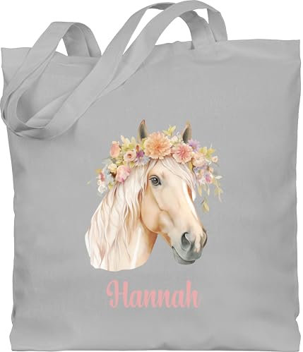Baumwolltasche - Pferdemädchen Geschenk Pferde Motiv Geschenkidee Pferd I Haflinger Pferd Geschenk Pferdeliebhaber - Unisize - Hellgrau - pferde-zubehör horse taschen pferden tiere tasche