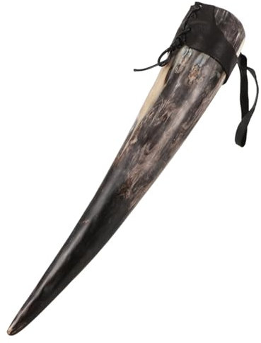 ifundom Corne à Boire Viking Corne De Bœuf Large Capacité Vintage Tasse Médiévale Authentique Pour Bière Et Vin Mug Décoratif Rétro Naturelle
