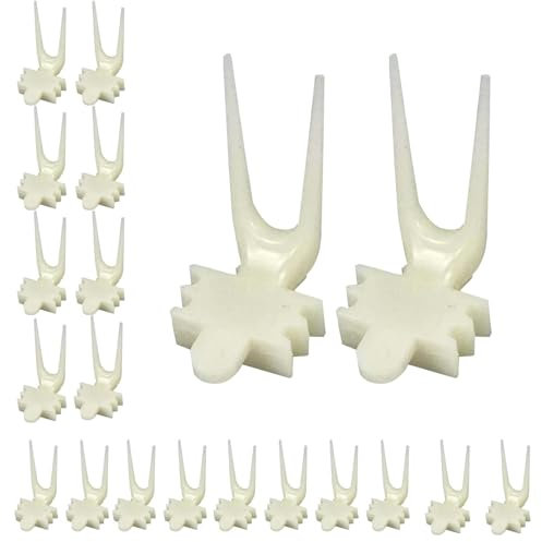 Lot de 20 supports de nourriture pour cage à oiseaux, brochettes de fruits et légumes pour petits oiseaux