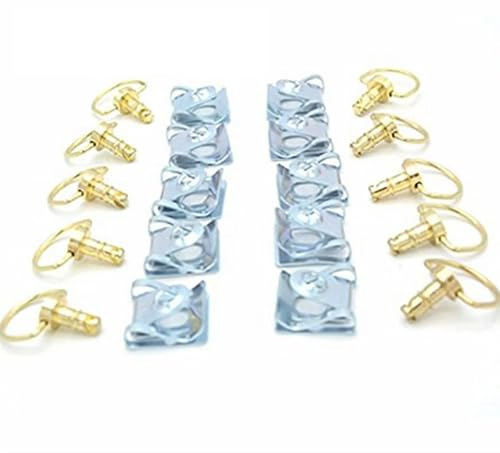 10 Jeux de boulons à Clip 1/4 de Tour compatibles avec carénage de Course de Moto, vis Rapide 17MM(Silver)