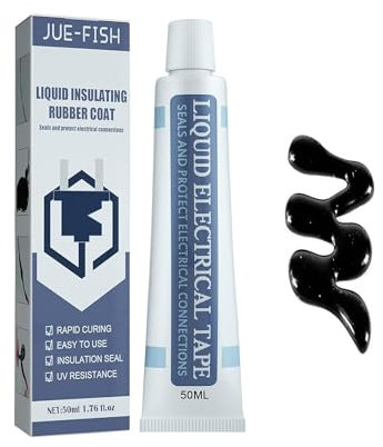 Okaywork Revêtement En Caoutchouc Isolant Liquide, Ruban Électrique Liquide, Colle Isolante Liquide Étanche À Séchage Rapide, Colle Ignifuge Résistante aux Hautes Températures-50ml (Noir)