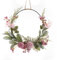 CutitiUU 16 Inch Artificiale Porta Ghirlanda Fiore Artificiale Finto Pompom Ghirlanda con foglie verdi Primavera Estate Finto Floreale Ghirlanda per porta d'ingresso Parete Appendere Finestra