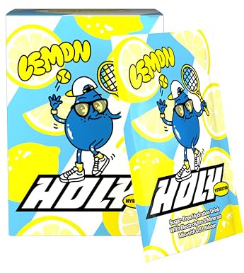 HOLY Hydration Pack Découverte 'Lemon' – Poudre Électrolytes avec 10 Portions - Boisson en Poudre Isotonique avec Minéraux - Sans Sucre & Végan avec 100% d'Arômes Naturels de Fruits