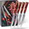 AOOSY Steak Knives Set of 4, Ultra Sharp 4.8 Inch Serrated Steak Knife Set, High Carbon Steel Kitchen Steak Knives with Ergonomic Handle