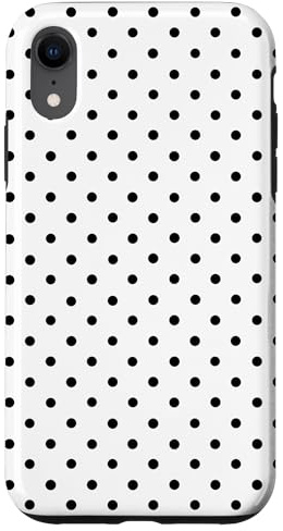 Polka Dot Pattern White And Black For Women Girls Polka Dots Case for iPhone XR