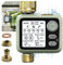 GREEN GOF Programador de Riego Premium - Conectores de Latón - Sensor de Lluvia - Pantalla Retroiluminada - Temporizador de Bajo Consumo a Pilas - 5 Programas Independientes - Fácil e Intuitivo.