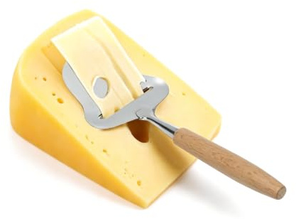 Tomedny Stainless Steel Cheese Slicer, Handheld Cheese Slicer Plane | Heavy Duty Cheese Cutter, Handheld Slicer Multi Functional Cheese Slicer with Wooden Handle for Kitchen Cooking