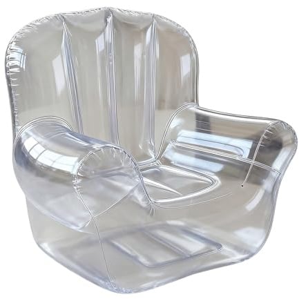 Aufblasbarer Stuhl: transparentes Sofa, Sitz des Luftsofas | Langlebige PVC-Konstruktion, bequemes, verdicktes ergonomisches Kissen für den Balkon, Schlafzimmer, Rasen, Pool, Reisen im Freien