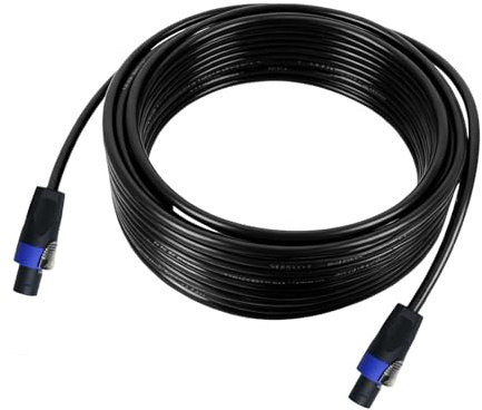 Speakon-Verlängerungskabel, 5M Speaker Twist, 2-Pin Lautsprecherkabel mit Twist Lock Stecker zu Stecker Verlängerungskabel Professionelle DJ/PA Audio Verstärker Lautsprecher Kabel für Lautsprecher