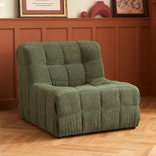 DKPLOE Kompaktes Sofa Aus Cord Leicht und Tragbar Platzsparend und Ohne Montageaufwand Ideal füR Wohnzimmer Schlafzimmer und Arbeitszimmer(Grün)