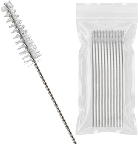 Wiltec Airbrush Reinigungsbürsten Set 20 Stück, ideal für Reinigung Airbrush Pistole, ultrafeine Borsten, korrosionsbeständig, Bürstenreiniger Air Brush Design