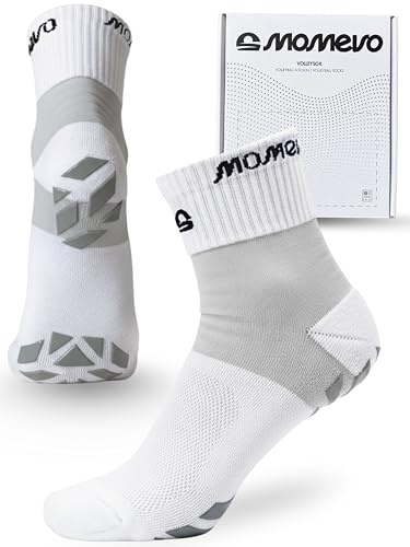 Momevo® Volleysox Anti-Rutsch Volleyball Socken mit Grip, für Hallensport | entwickelt für mehr Halt und Stablität im Schuh