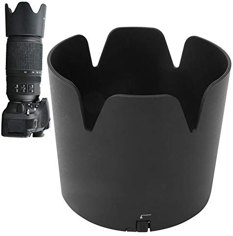 Taidda HB-65 Gegenlichtblende aus Robustem Kunststoff für AF-S 80–400 Mm F/4,5–5,6 Objektive, Blendschutz für Nachtfotografie, Schwarz